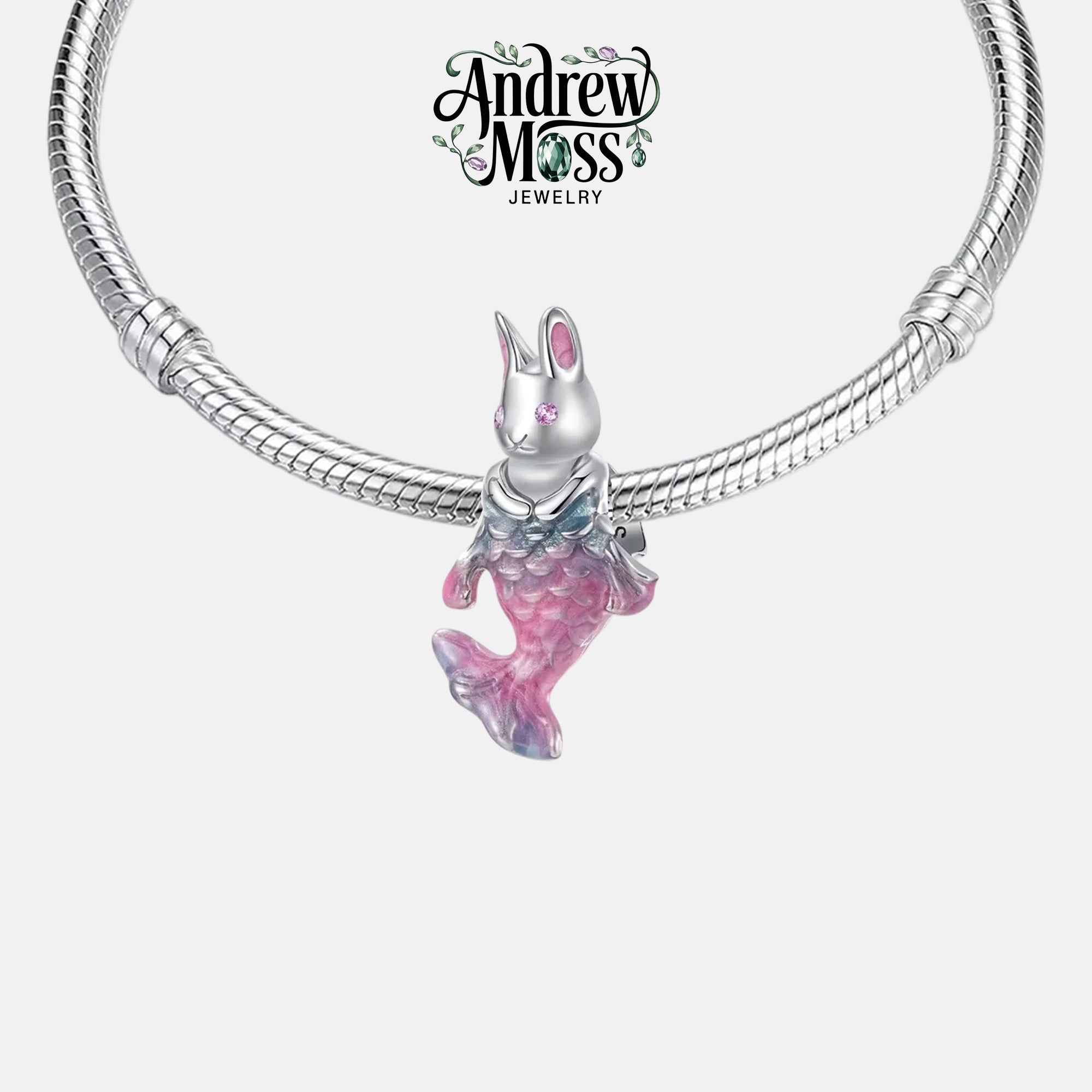 Fantasy Mermaid Rabbit Charm