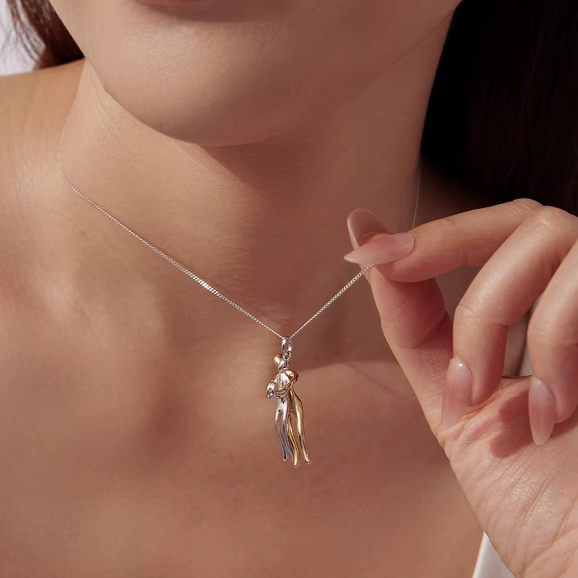 Love Hug Couple Necklace