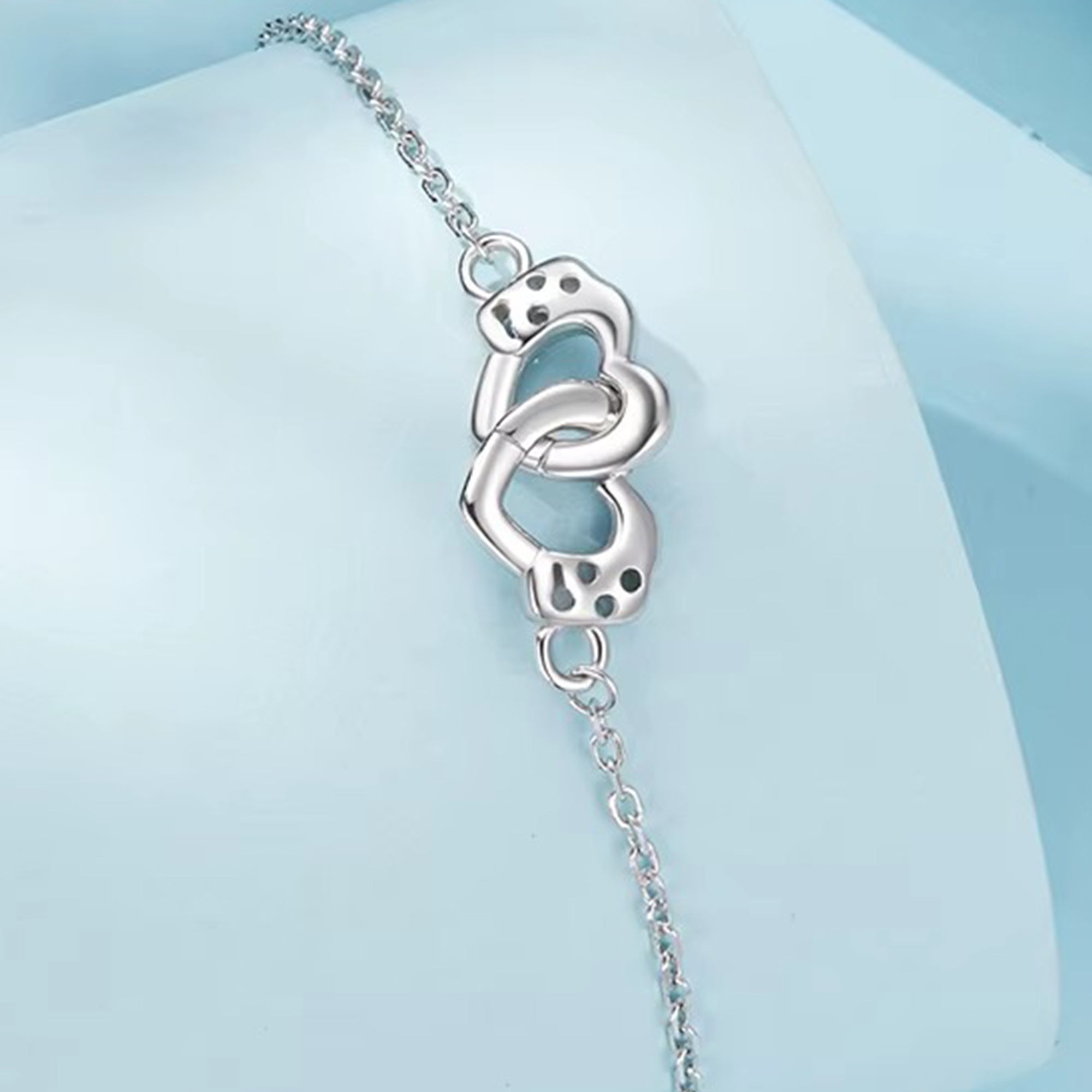 Heart Handcuff Couple Love Bracelet Chain Link