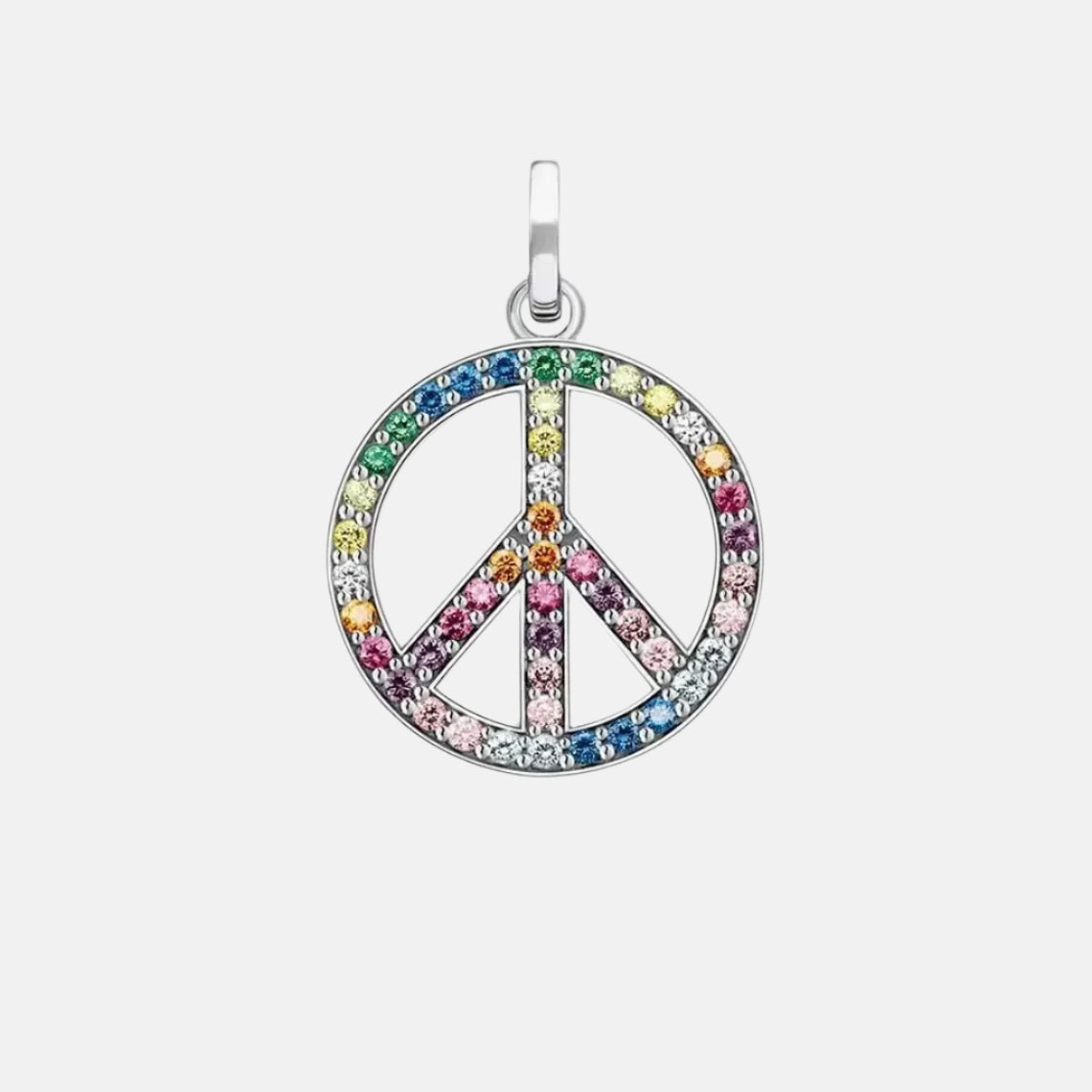 Colorful Peace Symbol Pendant