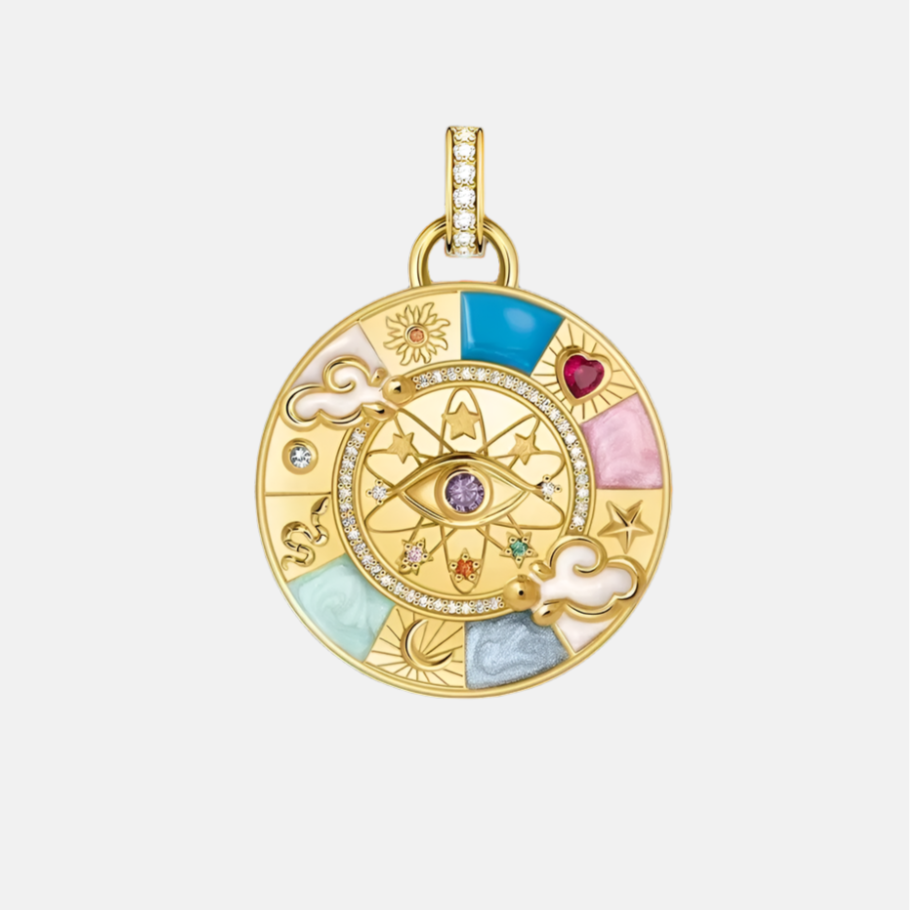 Wheel of Fortune Gold Plated Pendant
