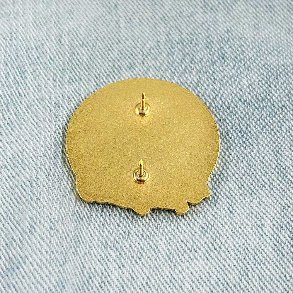 Los Angeles Neon Night Skyline Lapel Pin Brooch 1.50" x 1.57"