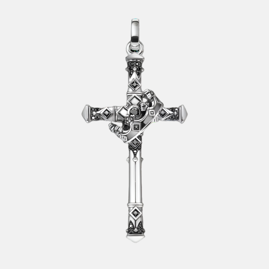 Cross With Crown Pendant