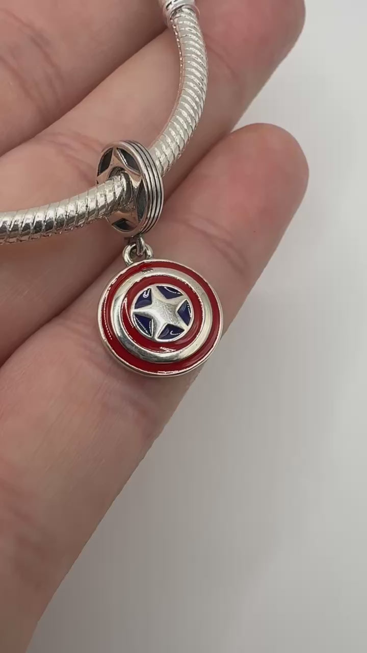 Marvel The Avengers Captain America Shield Dangle Charm