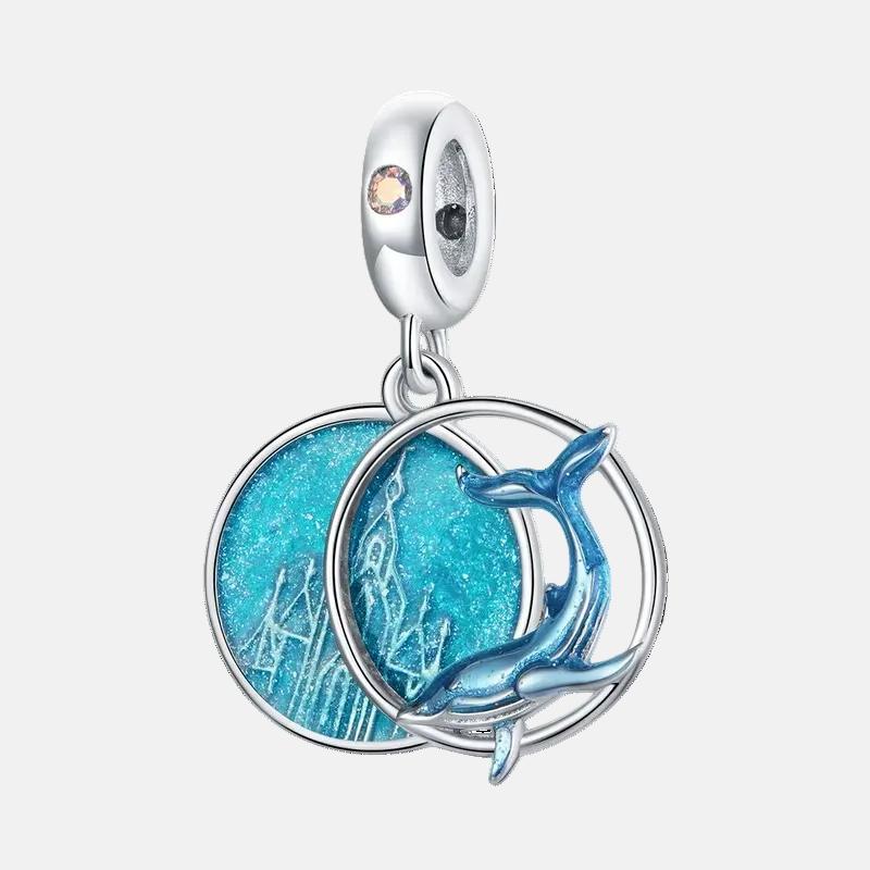 Whale Ocean Castle Dangle Charm