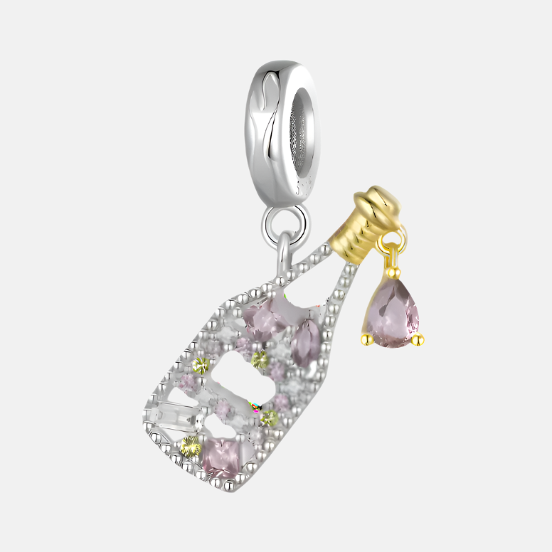 Champagne Bottle Dangle Charm