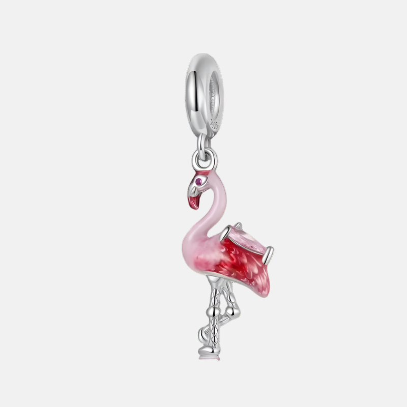 Exotic Flamingo Dangle Charm