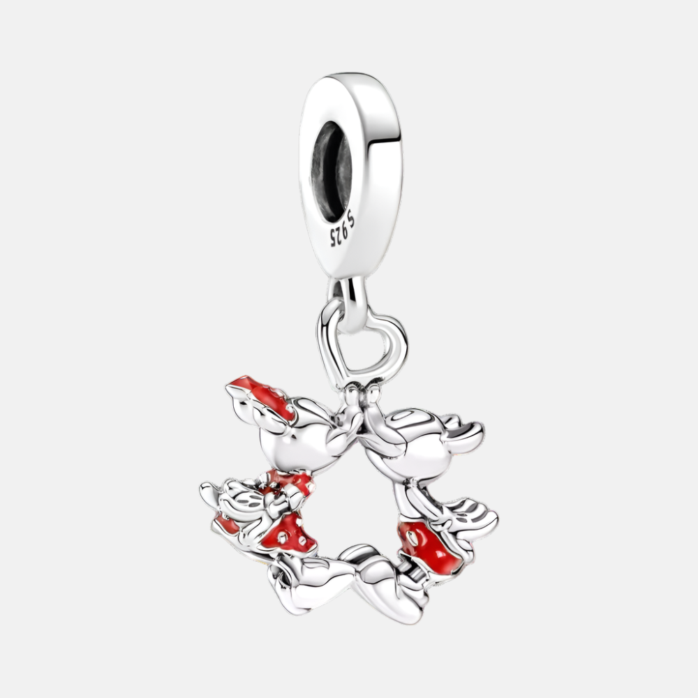 Disney Mickey & Minnie Kiss Love Dangle Charm