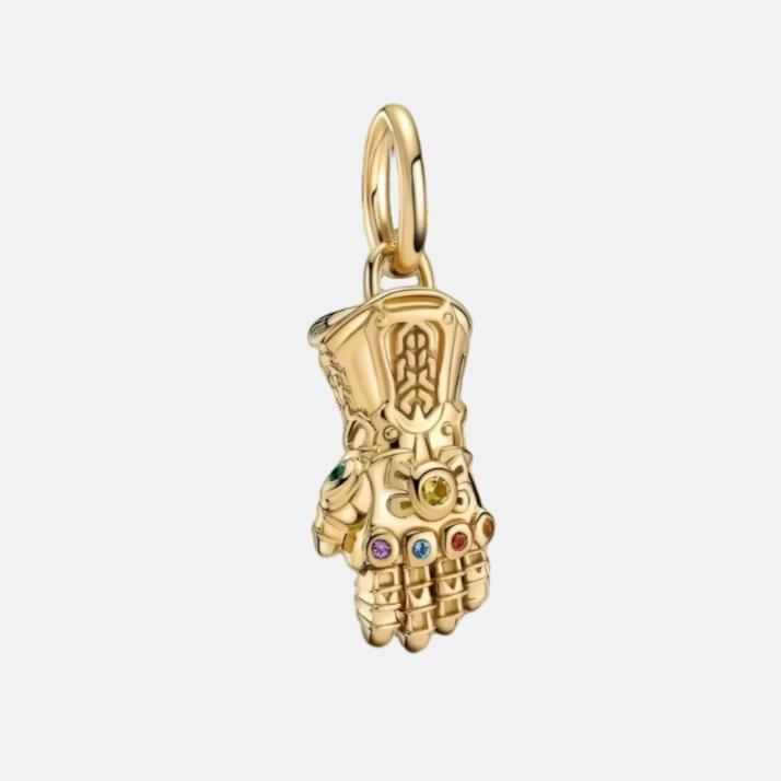 Marvel Infinity Stones Gauntlet Gold Plated Dangle Charm