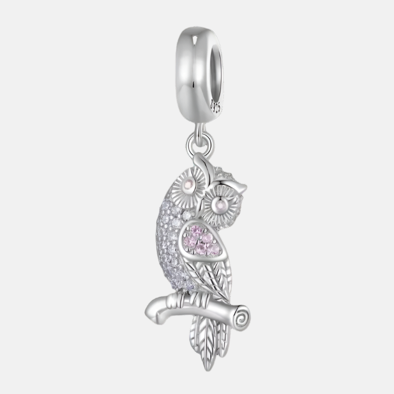Sparkling Owl Dangle Charm
